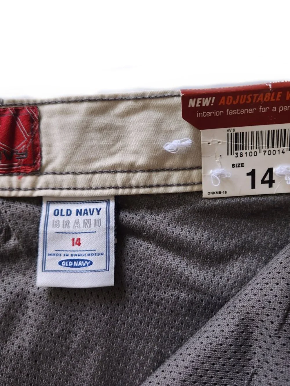 NEW Old Navy Vintage Y2K Wide Leg Beige Cargo Pants Zip Off Boys 14 Skater 90s